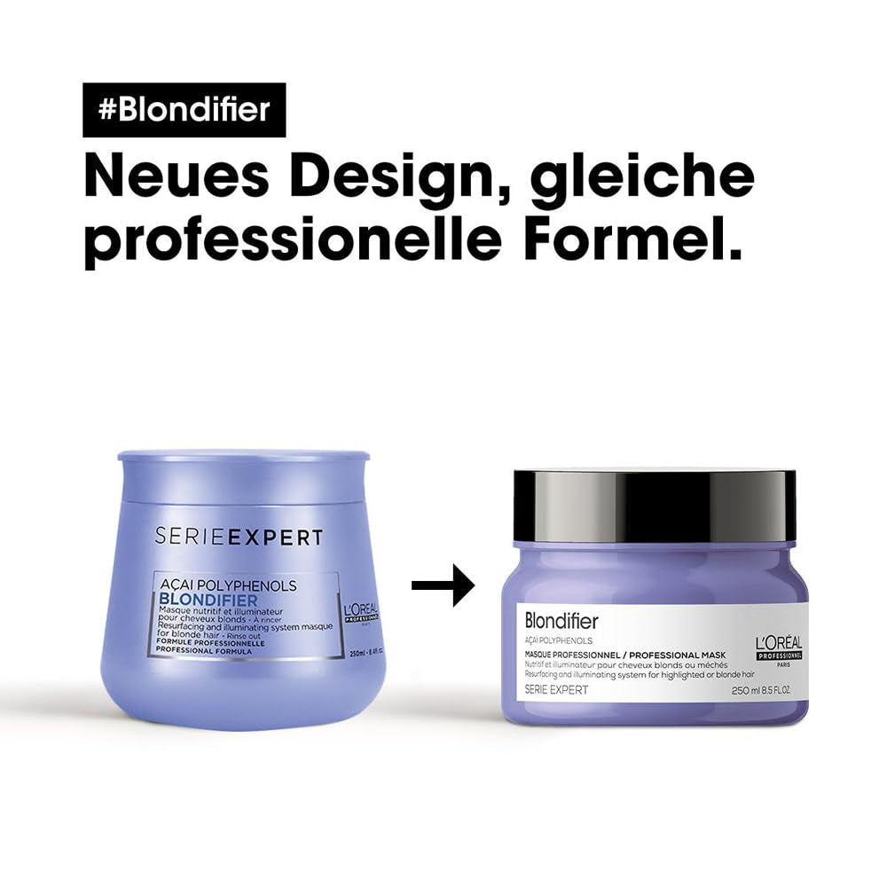 L'Oréal Professionnel | Voedend masker voor blond en geblondeerd haar, Açai-fruitextract, Serie Expert, blondmasker Naty Shop haarmasker