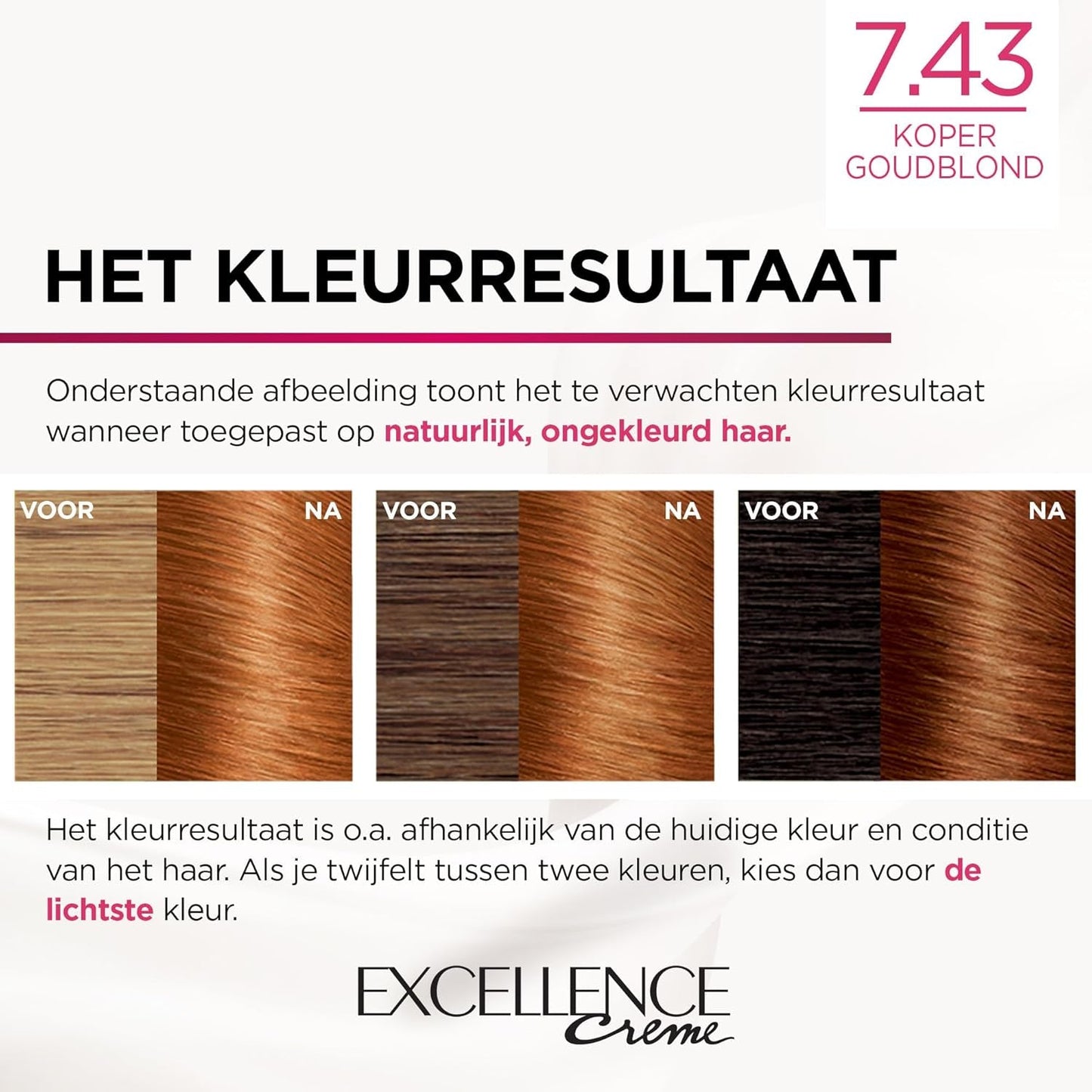 Paris Excellence Creme 7.43 Haarkleur Rood - Haarkleur (Rood, Blond Cuuvré Gold, België, 63 mm, 100 mm, 163 mm) Naty Shop Haarverf
