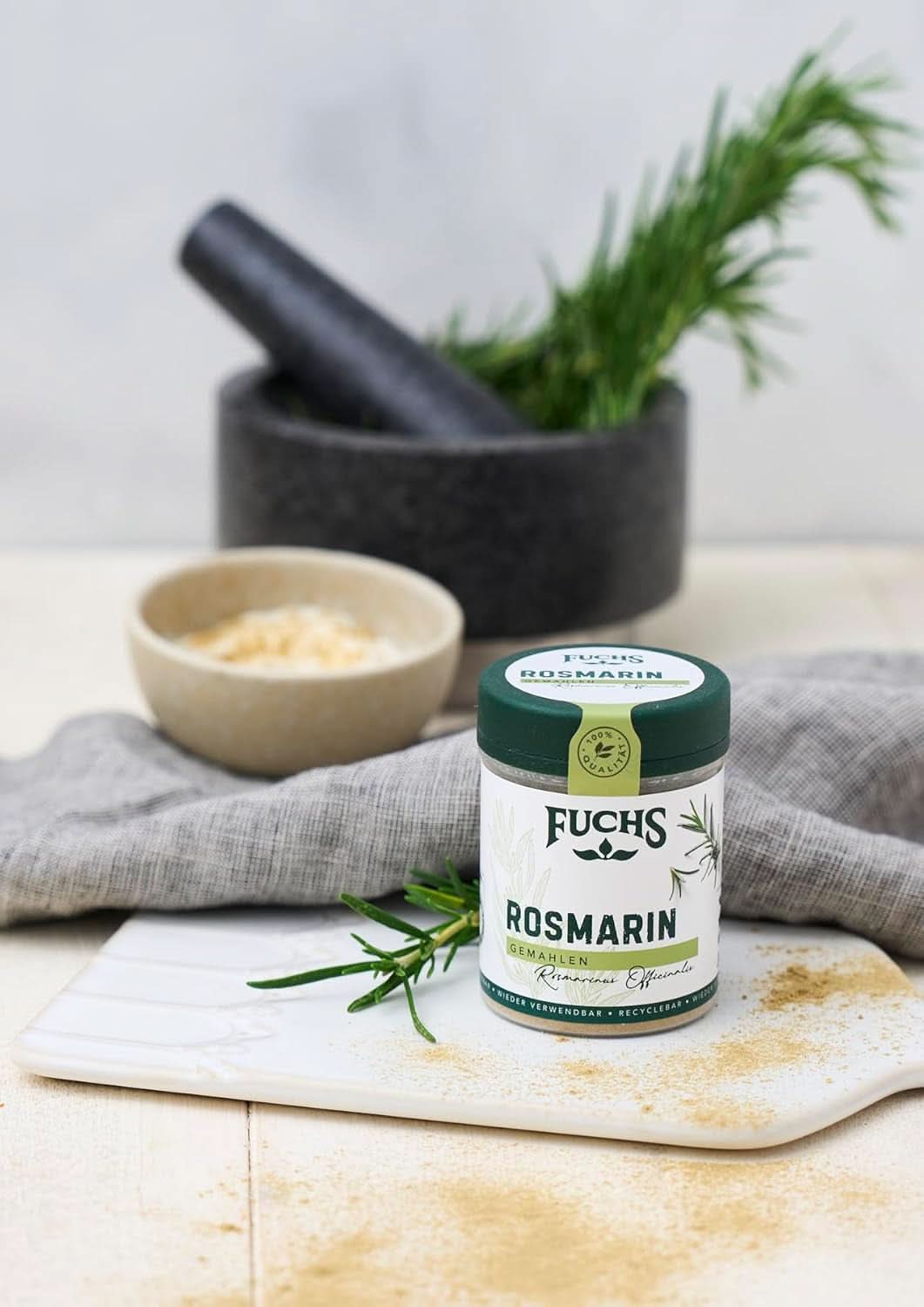 Fuchs - Gemalen Rozemarijn - Voor het op smaak brengen van vis, vlees en groenten, 30 gram Condimente Naty Shop
