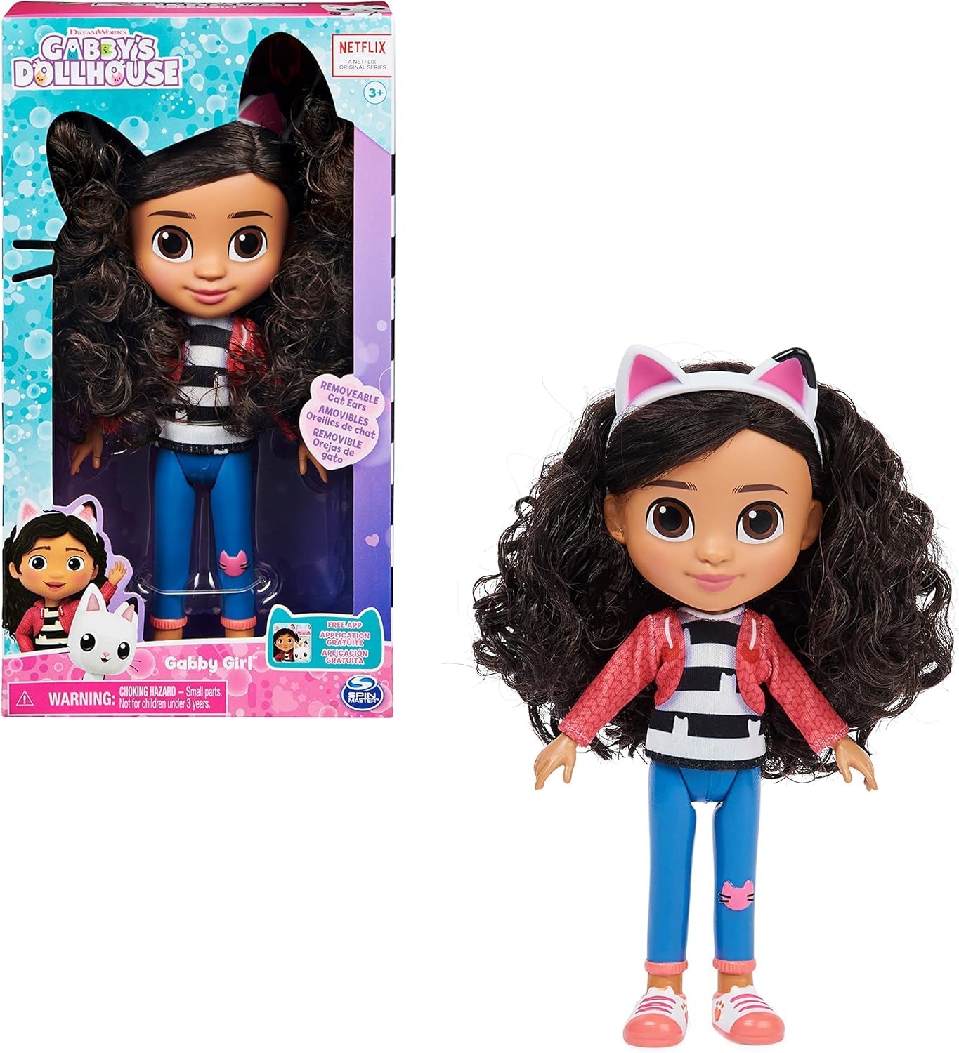 GABBY'S DREAMWORKS POPPENHUIS - Gabby Girl-pop van 20 cm, geschikt voor kinderen vanaf 3 jaar