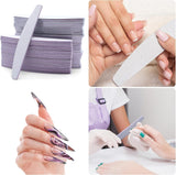 50 Stück Nagelfeile 100/180, Halbmond Nagelfeilen Für Gelnägel, Doppelseitige Nagelfeilen Set, Nagelvijl, Grit Wegwerpnagelvijl voor Nagelstudios DIY Nail Art Zuhause, Weiß