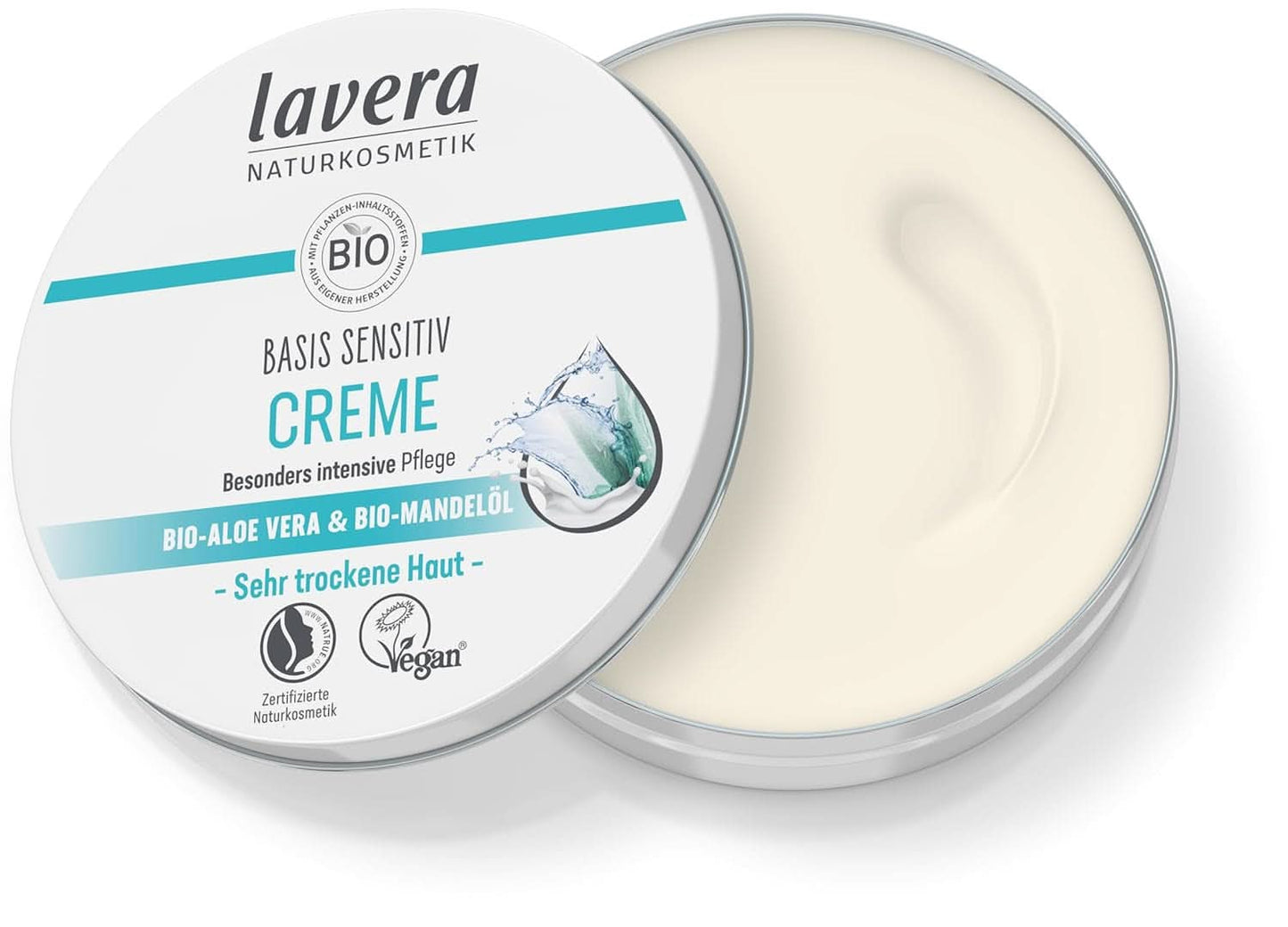 Lavera Basis Sensitiv, intensieve verzorging voor de droge huid met Aloë Vera en amandelolie, 150 ml Naty Shop