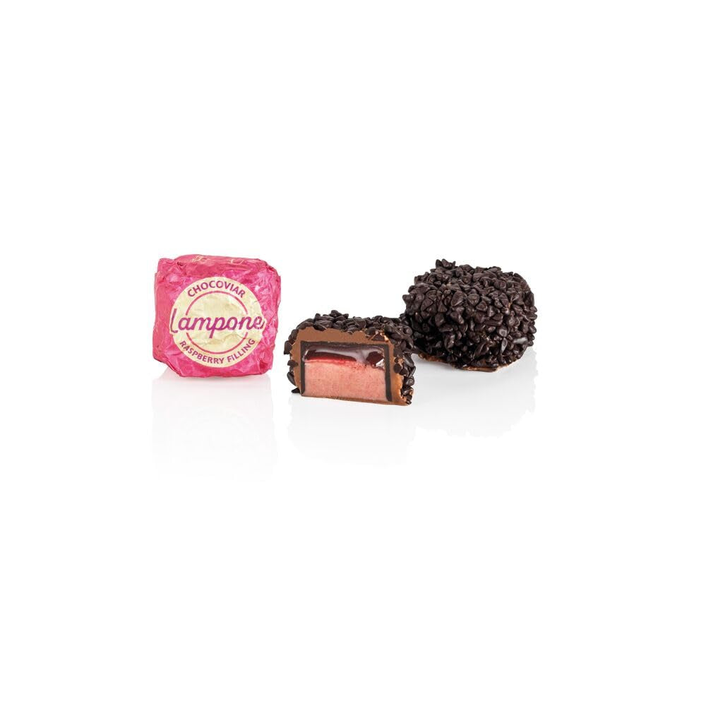 Venchi – Chocoviar Framboos, pralines in een zak van 1 kg, met pure chocolade, glutenvrij, zonder kunstmatige kleurstoffen en zonder bewaarmiddelen