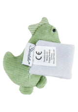 Sterntaler Dino Rexi Armrammelaar - Babyrammelaar van zacht zacht koord - Babyhandrammelaar met elastische band - Babyspeelgoed om te spelen, knuffelen en rammelen, Steengroen babyspeelgoed Naty Shop