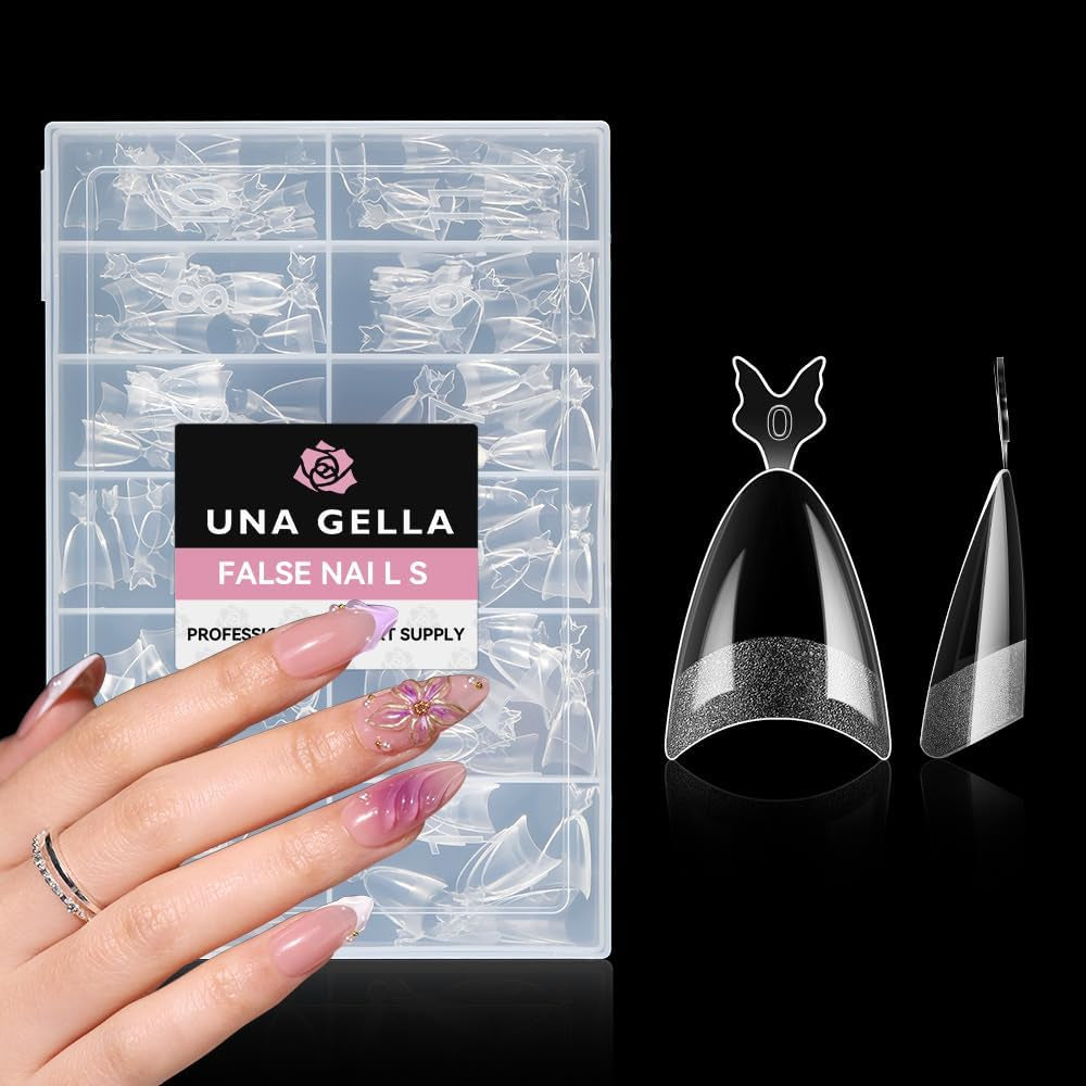 Ballerina Gel Nagel Tips 216 stks 12 Maten Zachte Gel Nagel Tips Volledige Dekking Nagelverlenging Set Semi Matte DIY Thuis Kunst
