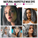 Tijdelijke haarkleur, styling haarkleur voor mannen vrouwen, natuurlijke haarpommade, haarverfwas voor feest, cosplay en Halloween, 4,23 oz (zilvergrijs) Naty Shop haarverf