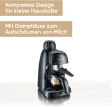 SEVERIN KA 5978 espressomachine (inclusief serveerschaal en maatlepel, maximaal 4 kopjes) zwart, Standaard