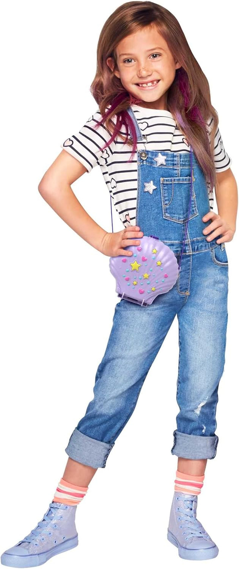 Polly Pocket opbergdoos schelpentas met 2 poppen en 1 onderzeeër Polly Pocket zeemeermin speelgoed, leeftijd 4+ GNH11