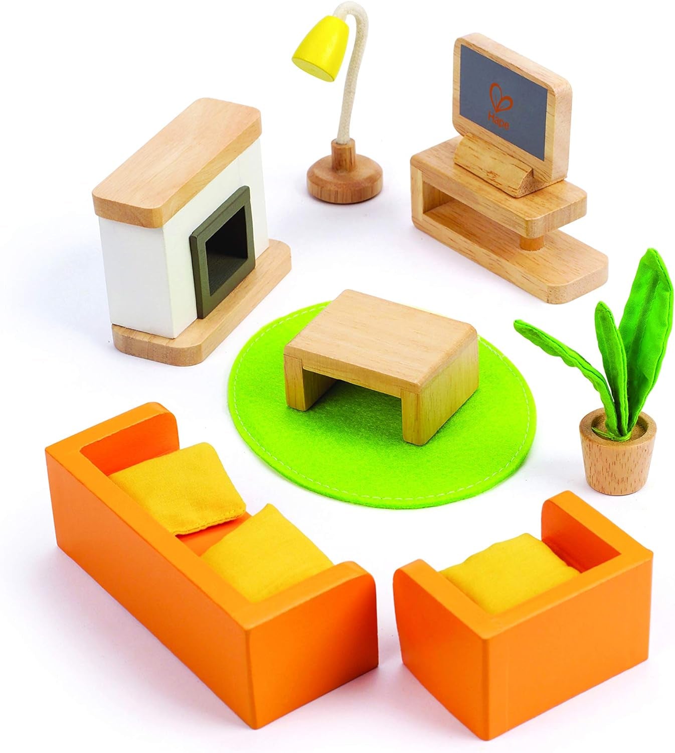 Hape E3459 - Kinderkamer, klein Poppenhuis Naty Shop Woonkamer