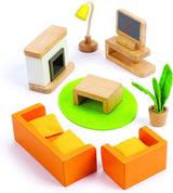 Hape E3459 - Kinderkamer, klein Poppenhuis Naty Shop Woonkamer