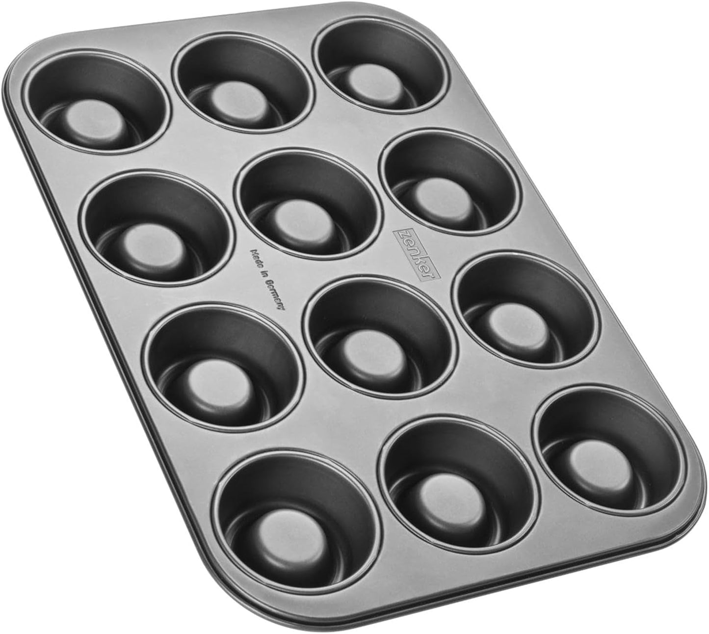 Zenker Cup-Cake-Backblech 12Er Set – Premium Antihaftbeschichtung, Für Perfekte Cupcakes, 385X265X30Mm, Hitzebeständig Bis 230°C Vormen en bakplaten Naty Shop