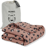 Verzwaarde babydeken | 3,5 kg | 100X150Cm | Therapiedeken | Verzwaarde dekens | Zware deken (blauw tijgergezicht, 3,5 kg - 100 x 150 cm) BLENKZ bedden en dekens. Donkerroze tijger 3,5Kg-100X150 Cm