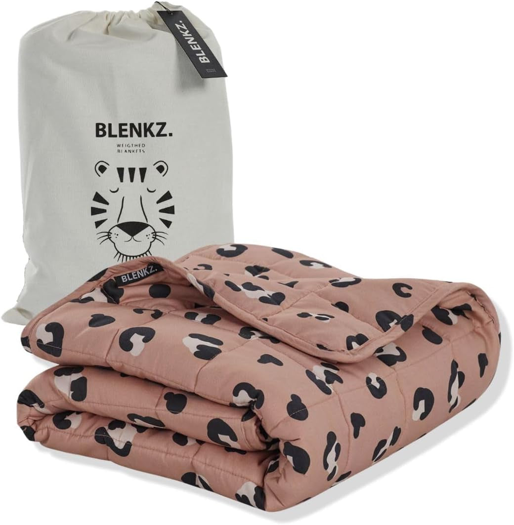 Verzwaarde babydeken | 3,5 kg | 100X150Cm | Therapiedeken | Verzwaarde dekens | Zware deken (blauw tijgergezicht, 3,5 kg - 100 x 150 cm) BLENKZ bedden en dekens. Donkerroze tijger 3,5Kg-100X150 Cm