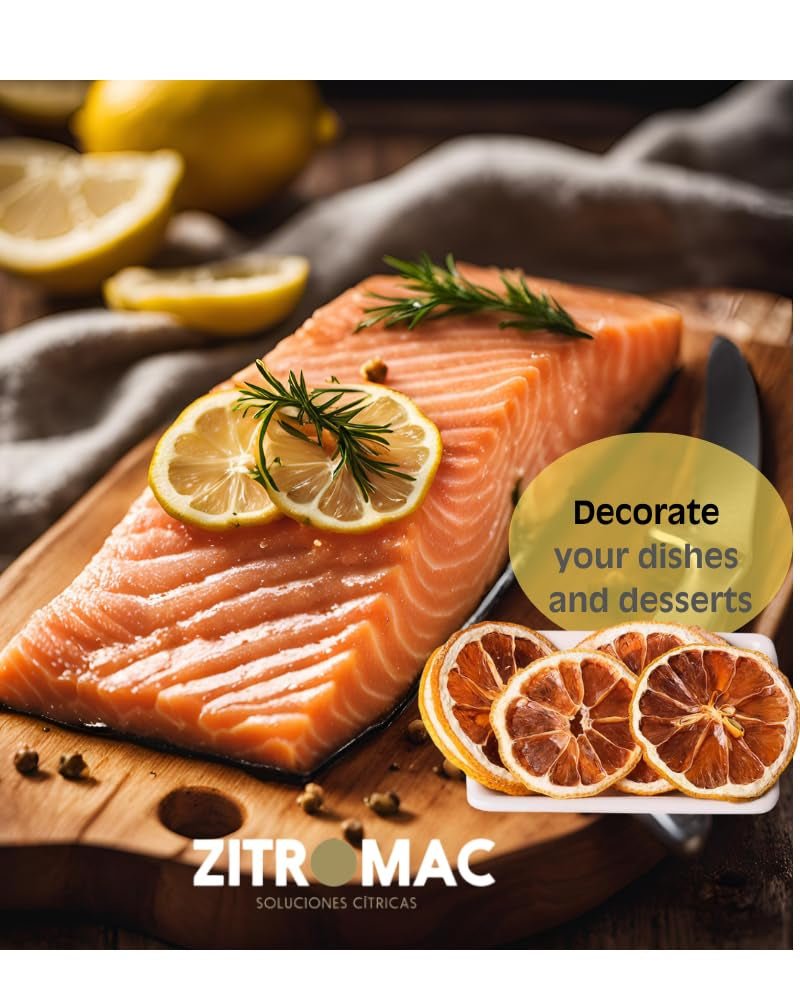 45g Gedroogde Citroenschijfjes, Gedroogde Fruitschijfjes voor Cocktails, Gedroogde Citroen voor Kerstdecoratie, Glühwein, Thee, Bakken|100% Natuurlijke Gedroogde Citroenen Gedehydrateerde Producten Naty Shop