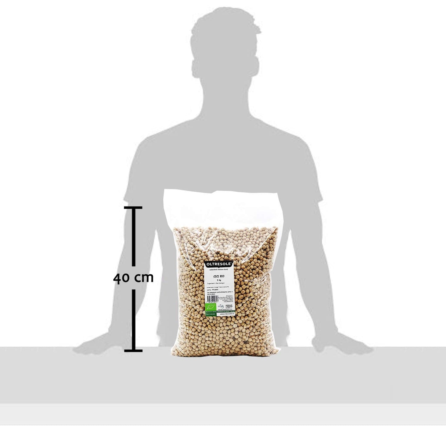 , 5 kg Biologische Kikkererwten, Biologische Gedroogde Peulvruchten uit Gecontroleerde Teelt, Granen Naty Shop