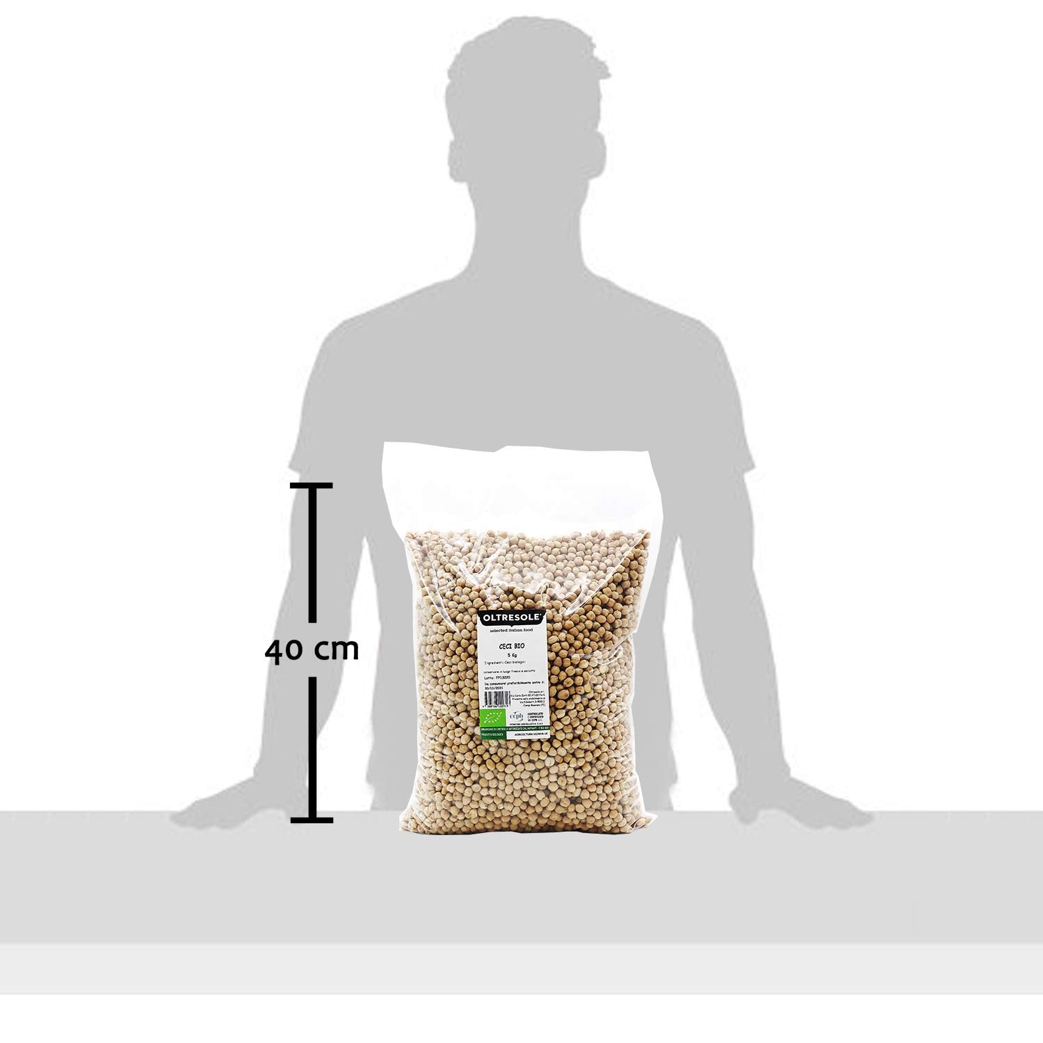 , 5 kg Biologische Kikkererwten, Biologische Gedroogde Peulvruchten uit Gecontroleerde Teelt, Granen Naty Shop
