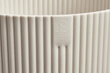 elho Vibes Fold Bowl 25 - Bloempotten voor binnen - 100% gerecycled plastic - Ø 24,9 x H 12,1 cm - Wit/Wit linnen