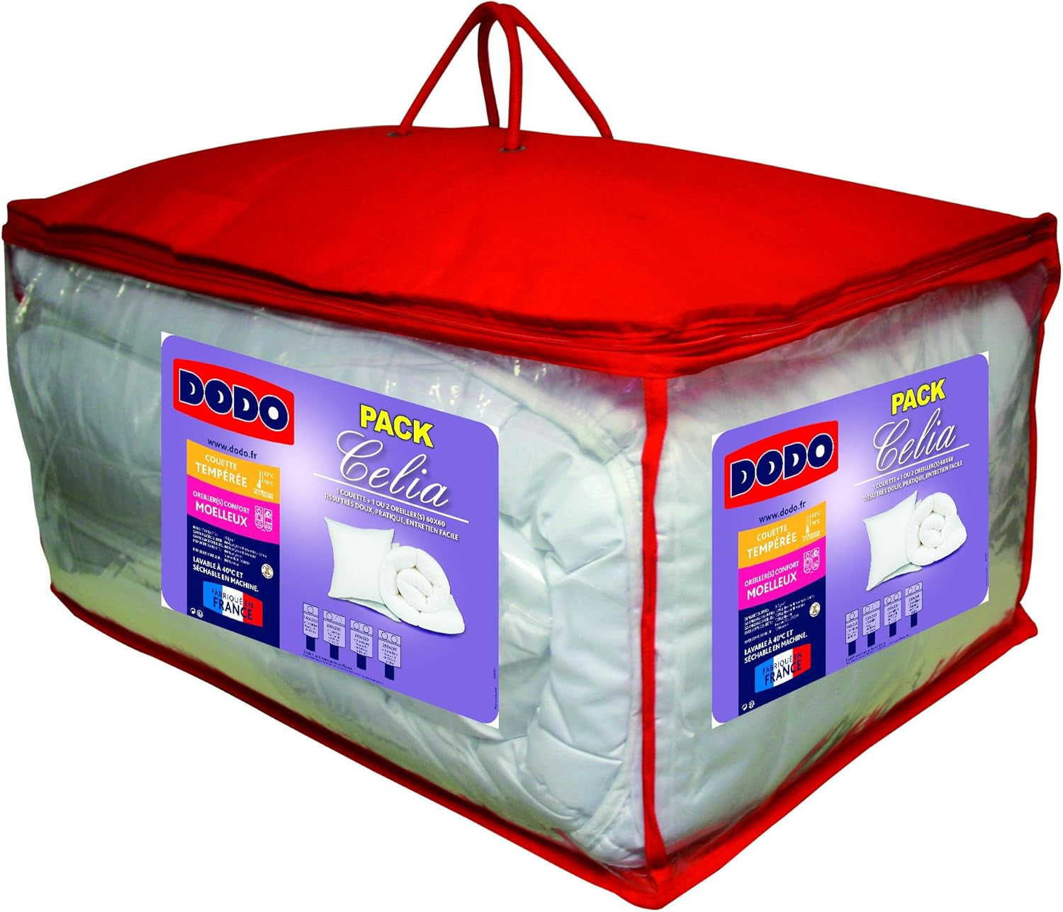 30519 220/240 Dekbedovertrek en 2 kussens Polyester/Katoen Wit 220 X 240 Cm Dekbedden en dekbedden Naty Shop
