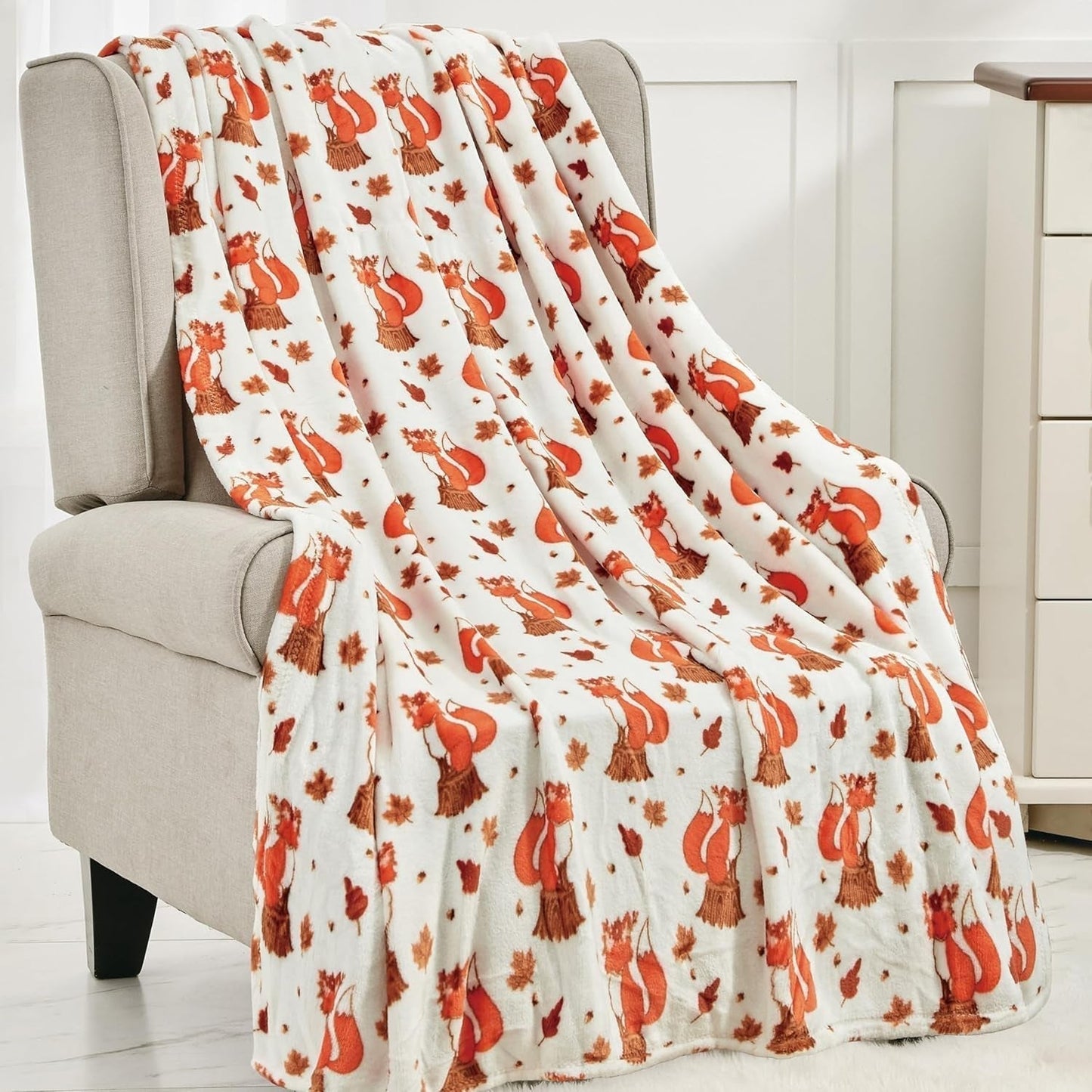 Elegant Comfort Lichtgewicht Halloween-themadeken, zacht, gezellig en pluche, perfect om te ontspannen dit griezelige seizoen, 127 x 152,4 cm, Skull and Bones-bedden en dekbedden Elegant Comfort Case Vixen 50 X 60