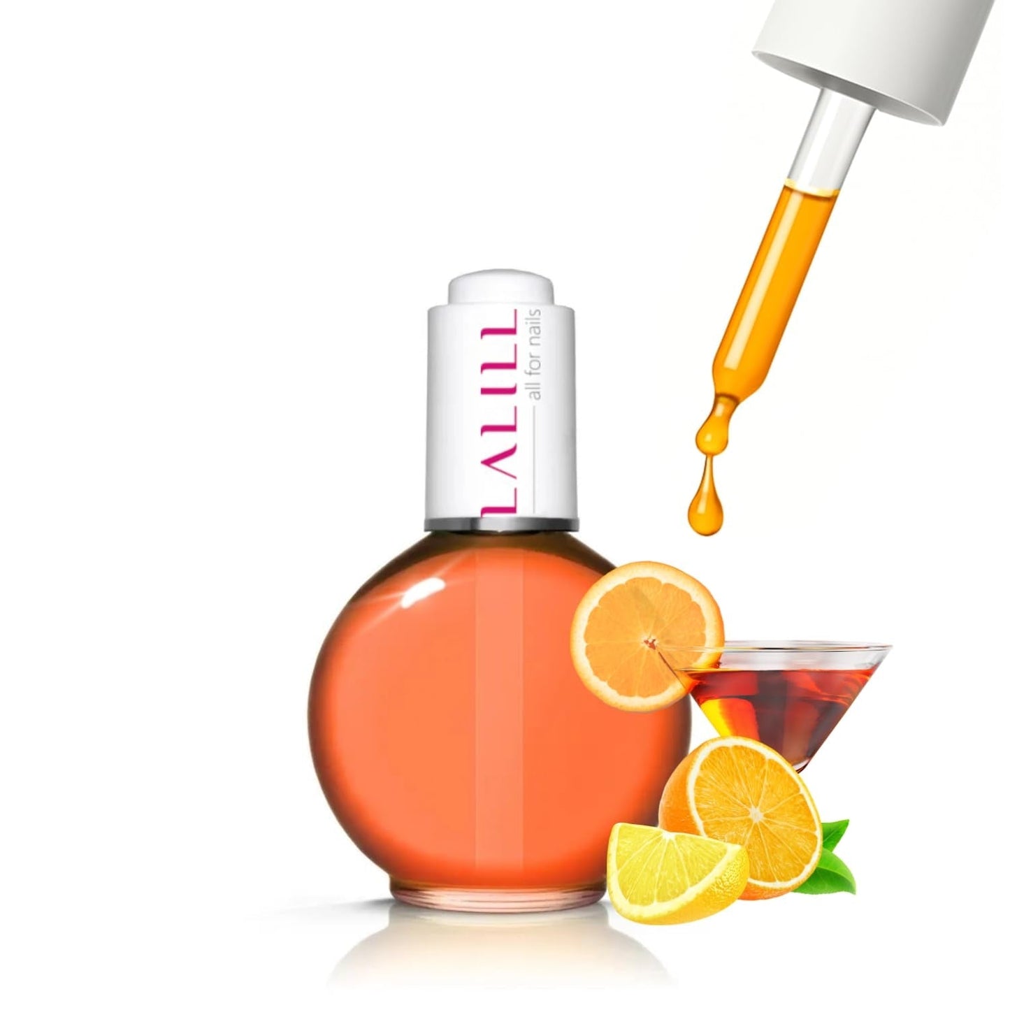 LALILL Nagelriemolie 75Ml - Himbeere Nagelpflegeöl - Nagelöl Pflege Für Nägel Nagelhaut - SPA Maniküre Naildesign Hände - Veganistisch - Met pipet