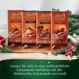 Lindt Kerstamandelchocoladereep | 100 gram | Amandelen in walnotencrème omhuld met de fijnste melkchocolade | Chocolade kerstcadeau