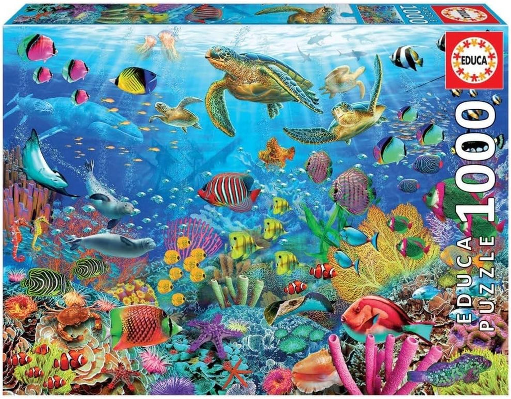 Educa - Puzzel 1000 stukjes voor volwassenen | Onderwaterwereld, puzzel 1000 stukjes voor volwassenen en kinderen vanaf 14 jaar, zeedieren, natuurpuzzel (19266) Puzzel Naty Shop Standaard titel