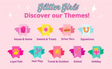 Glitter Girls - Sashka - 36 cm Bewegliche Modepuppe - Blond Haar en Groen Augen - Cupcake-Kleid met Haarschleife - Glitzerschuhe & Gepunktete-Leggings - 3 Jahre +
