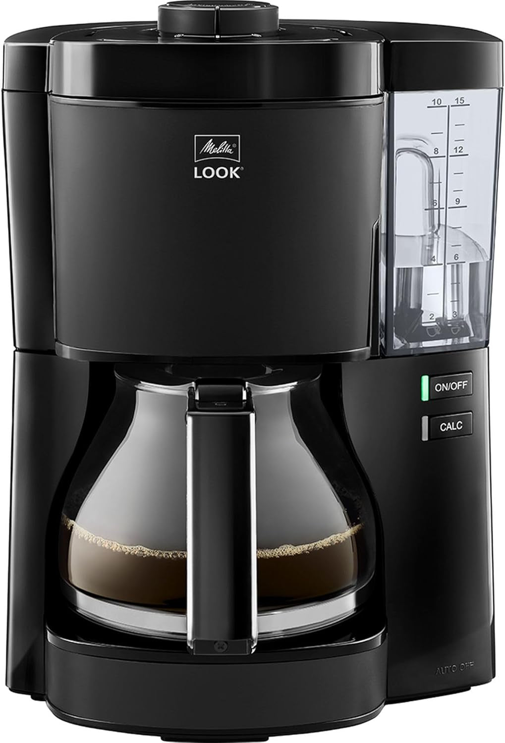 Melitta Look Therm - Espressomachine met filter, thermische karaf en afneembaar waterreservoir, voor maximaal 10 koppen koffie, zwart