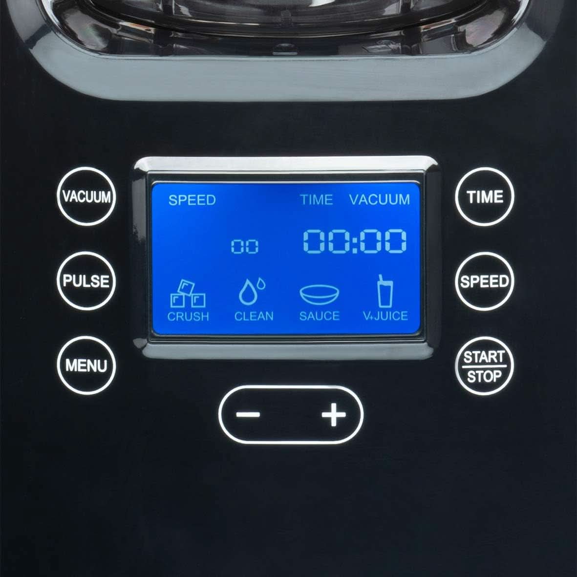 Cloer 6980 Vakuum Standmixer / 800 Watt / 21.000 U/Min. / Incl. Vorratsbehälter/Vakuumventil/Automatikprogramme/Eis-Crush-Funktion/Reinigungsfunktion/Schwarz, 1500 Milliliter Keuken Naty Shop