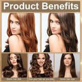 Haarkleurshampoo, 3 in 1 Instant Kleurshampoo, Instant Haarverzorging Kleurshampoo, Zwart Haarkleurshampoo, Haarkleurshampoo (Lichtbruin) Naty Shop Haarverf