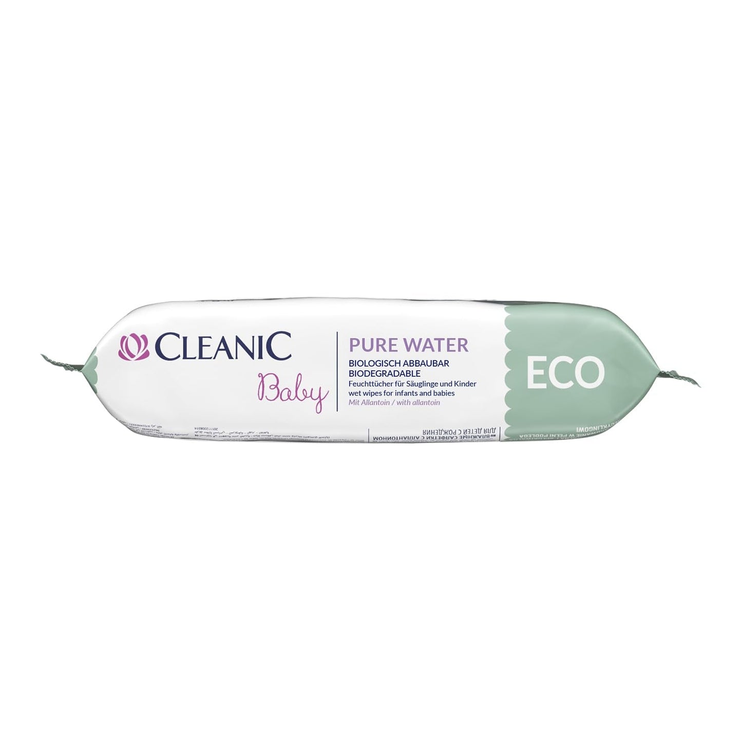 Cleanic Baby Eco Pure Water Vochtige Doekjes – (1 x 50 st.) Vochtige doekjes voor kinderen en zuigelingen – geurvrij, doorspoelbaar, gevoelige huid – 50 st.