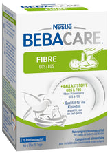 BEBACARE FIBRE glutenvrij voedingssupplement voor een zachte spijsvertering, voedingssupplement voor baby's vanaf de geboorte en kleine kinderen, 1x (20 x 2,2 g)