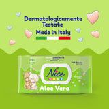 Reinigingsdoekjes voor kinderen en baby's - met aloë vera en arganolie - dermatologisch getest - fysiologische pH-waarde - maxiformaat: pakje van 72 doekjes - Nice