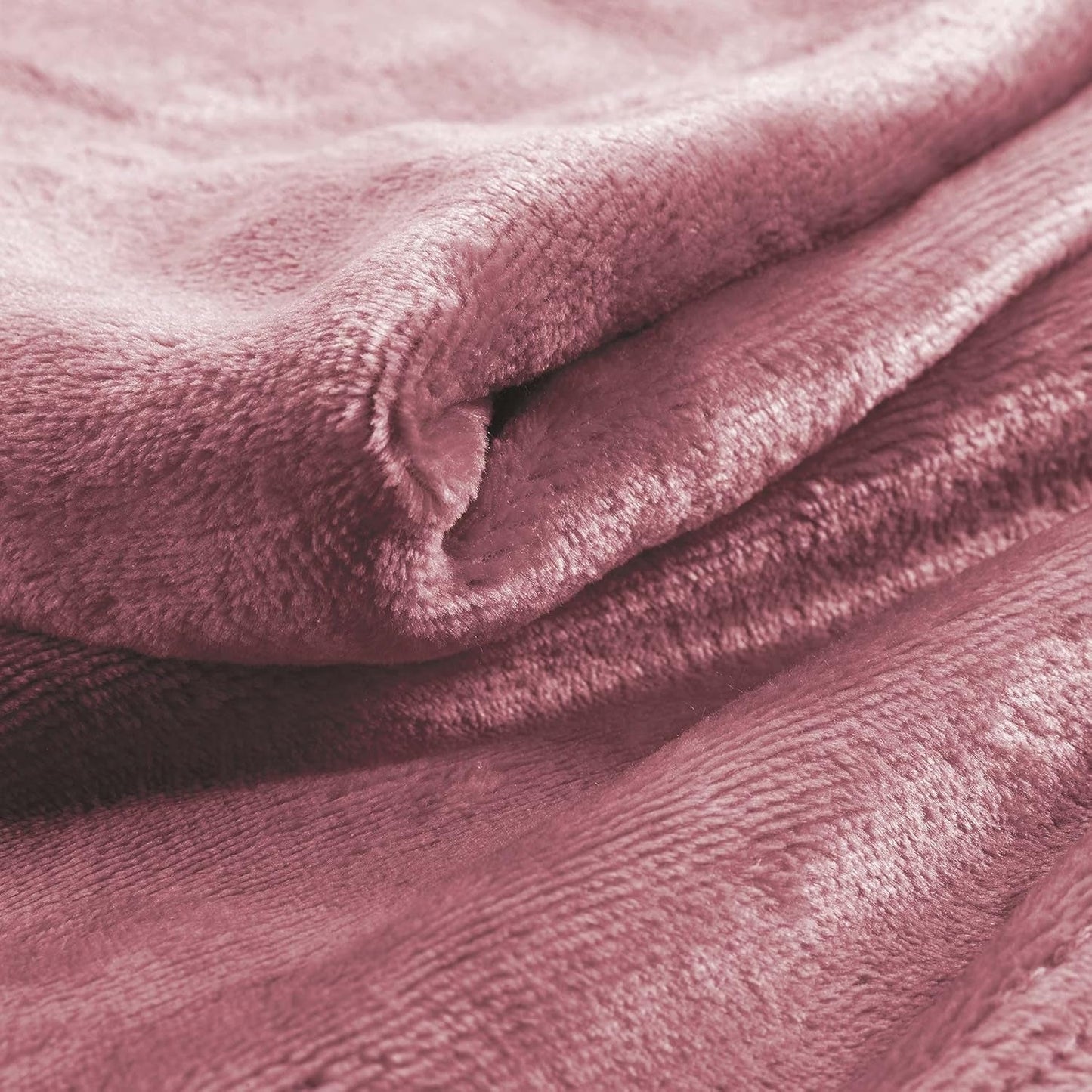 Douceur D'Intérieur, flanellen deken, 125 x 150 cm, roze, flanellen dekbedden en dekbedden Naty Shop