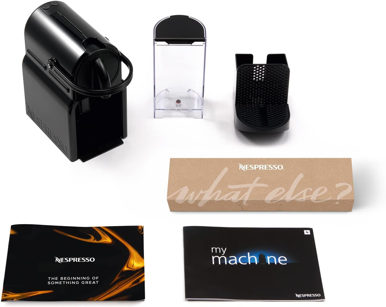 Nespresso capsule-espressomachine De'Longhi EN 80.B Inissia, hogedrukpomp en energiebesparende functie, automatische uitschakeling na 9 minuten, kopjesvolume voor espresso en lungo, watertank van 0,7 l, zwart