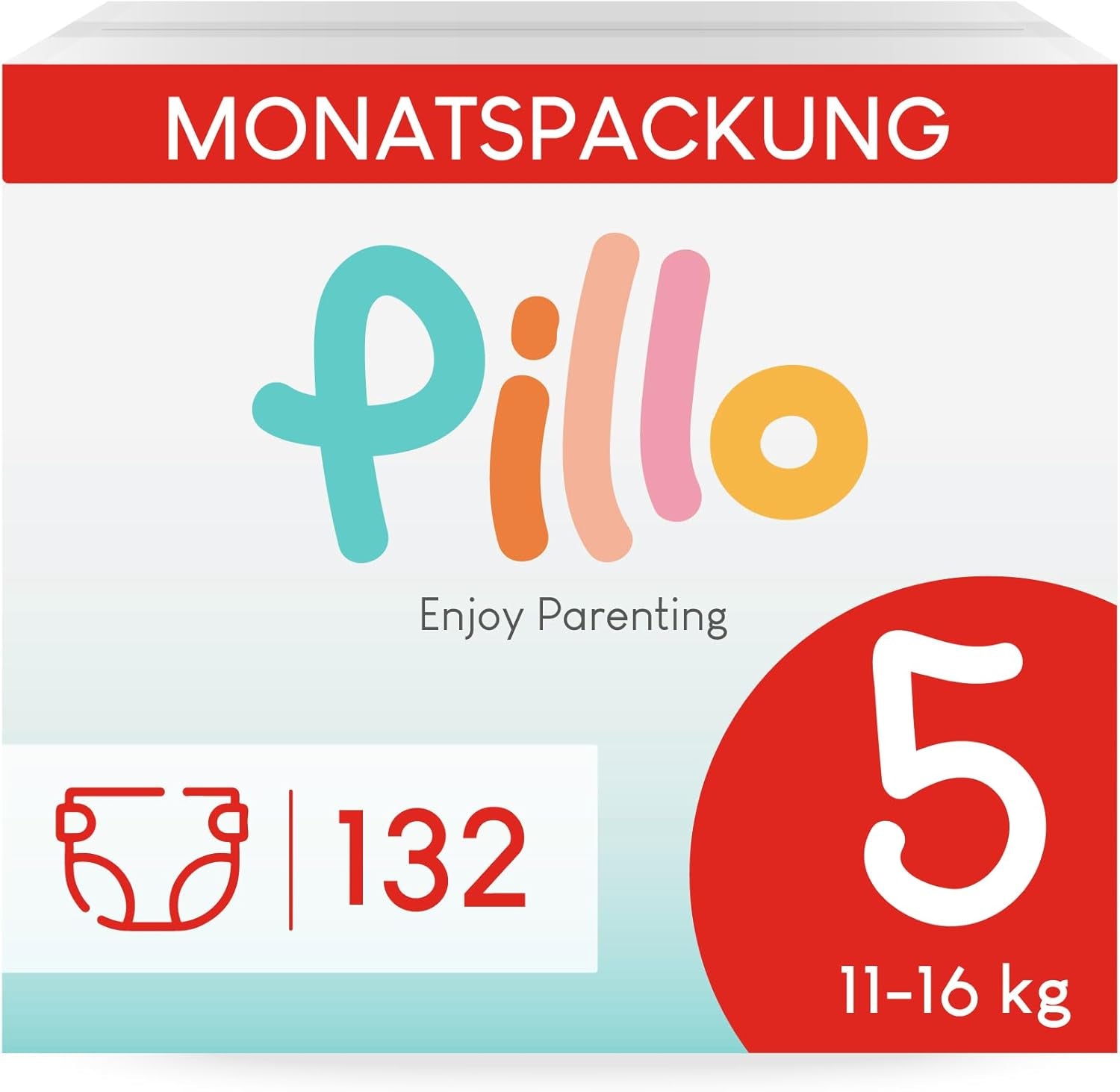 Luiers Pillo 3 - Doos met 168 luiers, 6 verpakkingen van elk 28 luiers, maat 3 - Midi (6-10 kg) - Luiers voor baby's