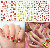 Leuke nagelstickers voor kinderen 20 vellen 3D-nagelstickers Glow In The Dark Bloemen Kleurrijke nagelkunstdecoratie Nagelstickers Zelfklevende stickers DIY Decoratie Accessoires