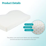 Edihome Neksteunkussen Nekpijnverlichtingskussen 50 x 30 x 10 cm Memory Foam Nekkussen Orthopedisch kussen Ergonomische dubbele katoenen hoes Hypoallergeen