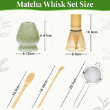Alyvisun Matcha-set, 5-delig Matcha-theeservies met Matcha-theepot en Matcha-theestandaard, theelepel, theelepel, Matcha-theeset voor Matcha-liefhebbers, ideaal voor beginners en liefhebbers