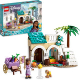 LEGO 43223 Disney Wish Asha in Rosas City, Wish Movie Set met markt, Asha minipop, Valentino als speelgoedgeit en sterfiguren, cadeau voor kinderen vanaf 6 jaar, bouwsets voor meisjes en jongens Besuche den LEGO-Store Single
