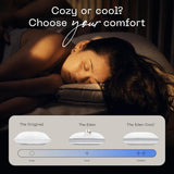 Coop Home Goods Eden Cool Verstelbaar kussen Kingsize verstelbaar met gel doordrenkt traagschuim Zacht ademend Lulltra-materiaal Ideaal voor alle slapers Milieuvriendelijk Naty Shop Standaardkussens