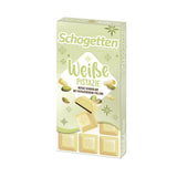 Schogenten Witte Pistache | Witte chocolade met pistachecrèmevulling | 100 gram | Handig geportioneerd (pak van 3)