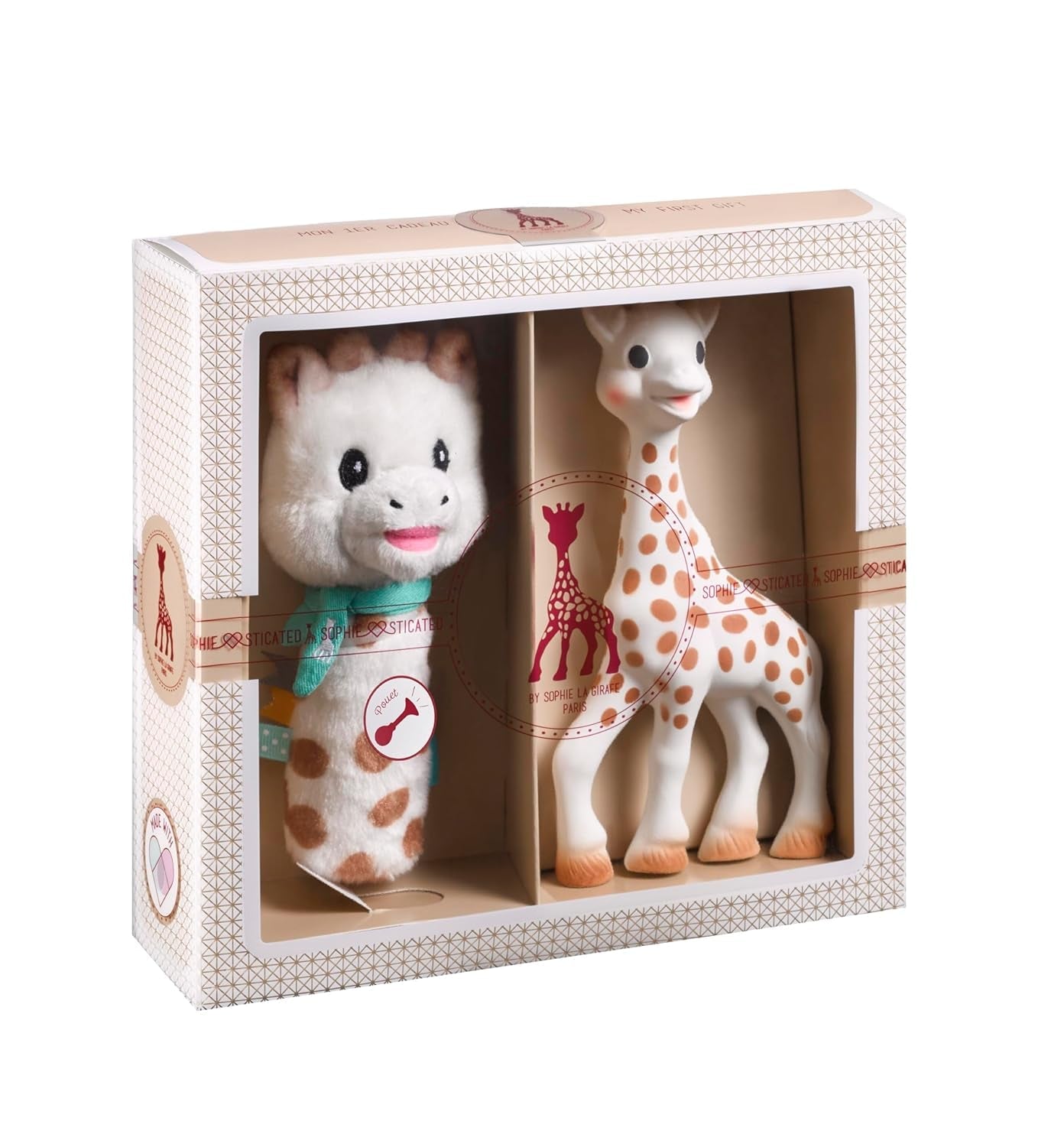 Sophie de giraf verjaardagscadeauset Sophiesticated rammelend pouet 00012 Speelgoed Bebe Naty Shop