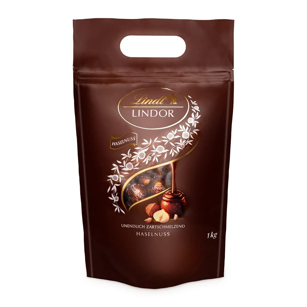 LINDOR chocoladebolletjes met hazelnoten, zak 1 kg + Johnnie Walker Sherryvat 0,7 liter
