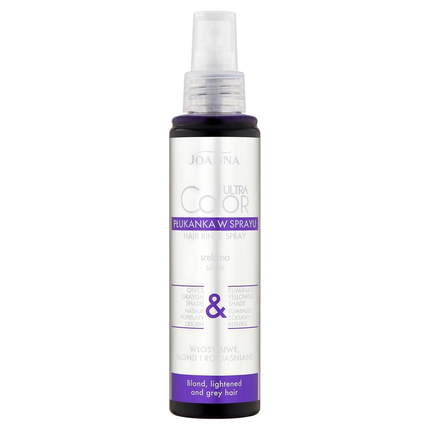 Joanna Ultra Color - Roze kleurconditioner voor blond en licht haar - Pastelroze - Natuurlijke glans - Verwijdert de gele tint uit grijsblond haar - Tijdelijke werking - 150 ml Haarverf Naty Shop Spray grijs grijze blondtint 150 Ml (1 pakje)