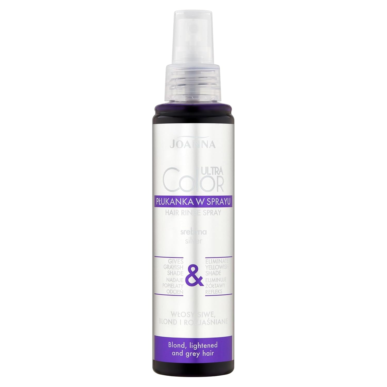 Joanna Ultra Color - Roze kleurconditioner voor blond en licht haar - Pastelroze - Natuurlijke glans - Verwijdert de gele tint uit grijsblond haar - Tijdelijke werking - 150 ml Haarverf Naty Shop Spray grijs grijze blondtint 150 Ml (1 pakje)