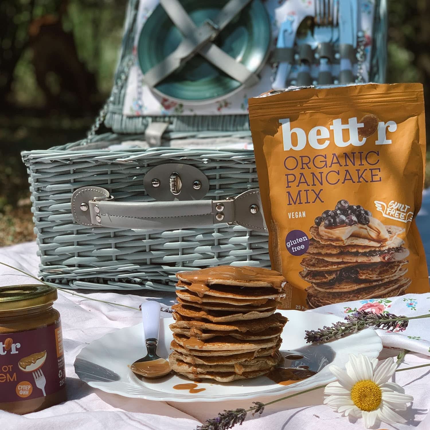 Bett'R Pannenkoekenmix, biologische, vegan en glutenvrije bakmix, 6 x 400 gram Keuken Naty Shop