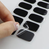 JMEOWIO Nagelfolie UV Hartend Karbon Schwarz Halloween UV Gel Nail Strips Nagelsticker Nagelaufkleber Nail Art Decoratie Nageldesign Zubehör