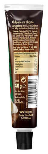 - Chipotle Chilipasta, Pittige Mexicaanse gerechten, Für 4 Anwendungen, Veganistisch, 1 x 40 g