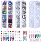 4200 Stück Strasssteine ​​Für Nägel, Nagelglitzer, Pailletten, Nagelaufkleber Mit Kristallen, Nagel-Edelsteinen, Diamanten Für Nagelkunst, Einschließlich Wachsstift Für Strasssteine ​​Und Strass-Picker